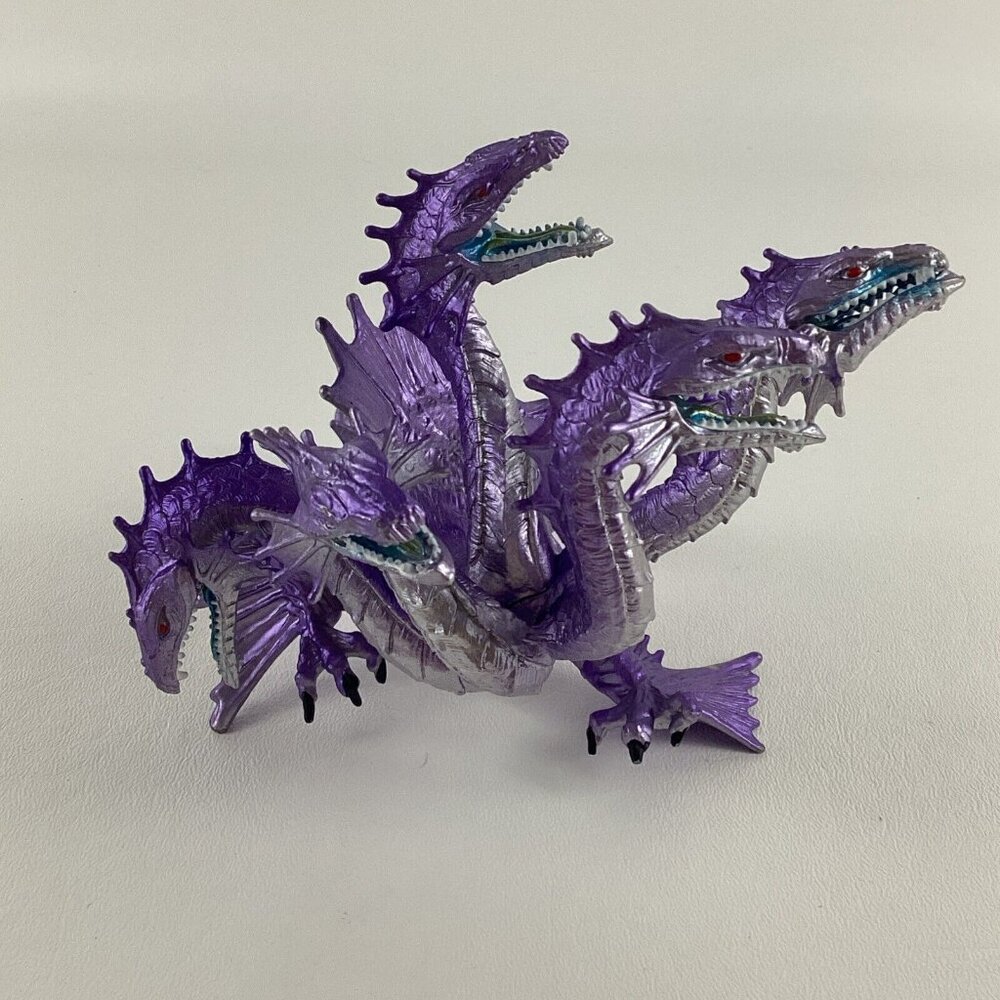 Safari Ltd Hydra Mythical Fantasy Creature 5 Headed Metallic Purple Dragon 2012